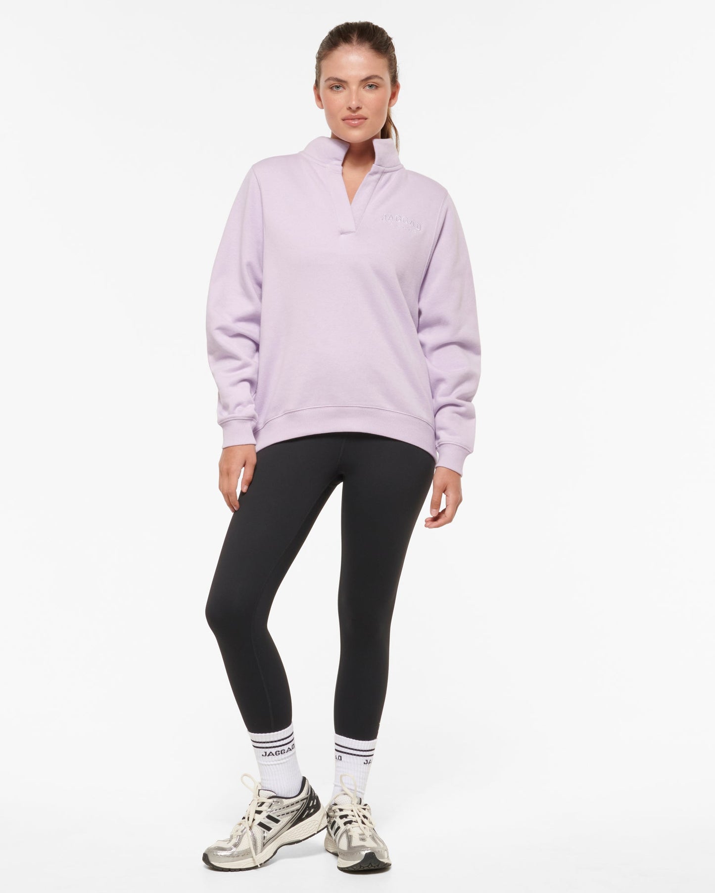 LODGE COLLARED SWEATER LILAC
