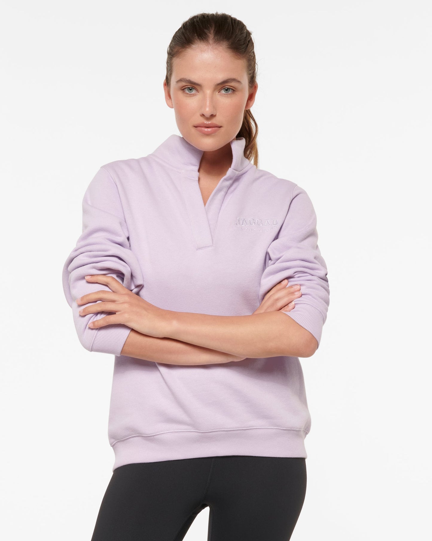 LODGE COLLARED SWEATER LILAC